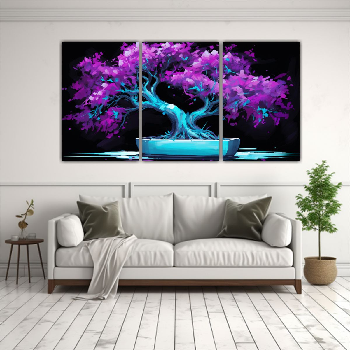 GENERICO - Pinturas De Decoración: Set 3 Telas En Bastidor Calidos Con 240x120cm