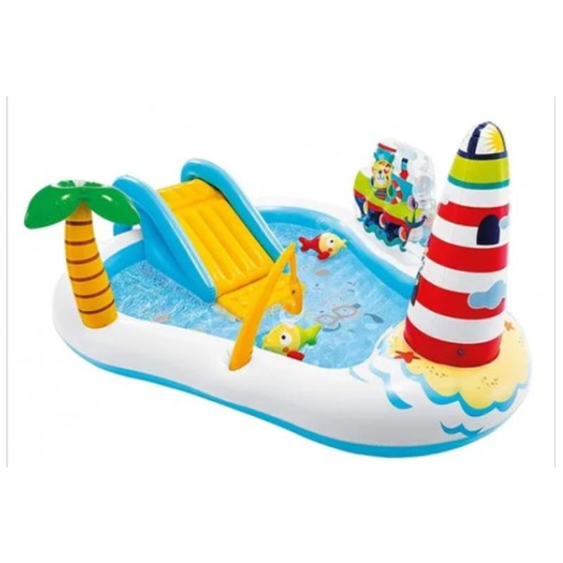 JUGUETON - Centro Actividades Piscina Inflable Agua Pesca Faro Intex