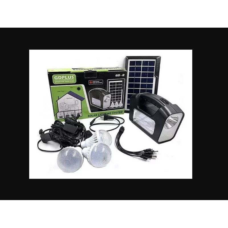 GENERICO - Kit Solar Emergencia Camping hogar 220v Ampolletas 36hrs