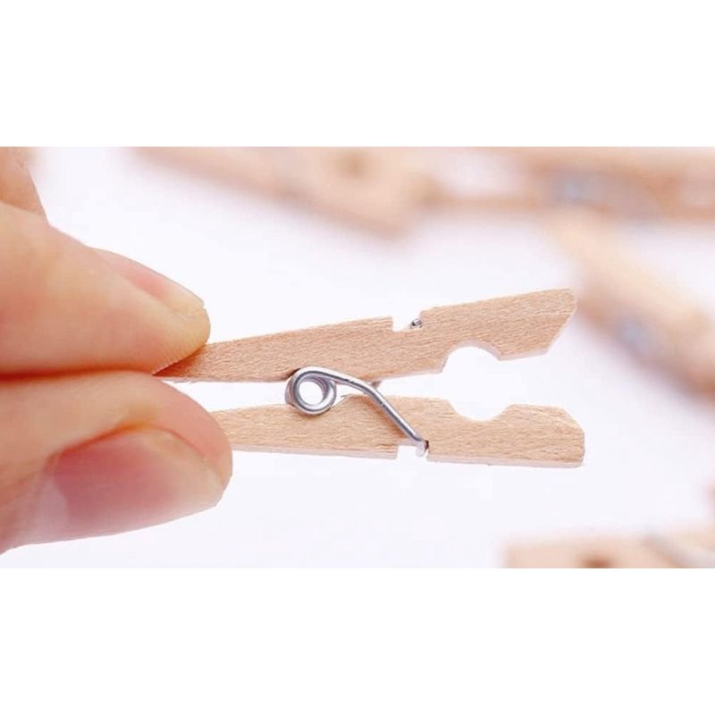 GENERICO - Mini Pinzas Madera 3.5cm Perritos 120 Unidades