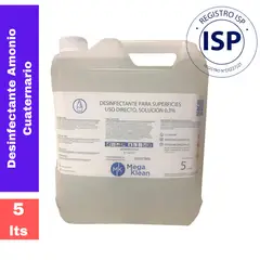 GENERICO - Amonio Cuaternario 5 litros Megaklean Registro ISP