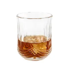 DANNY HOME - Set de 6 Vasos de Vidrio Estilo Diamantes 210 ml