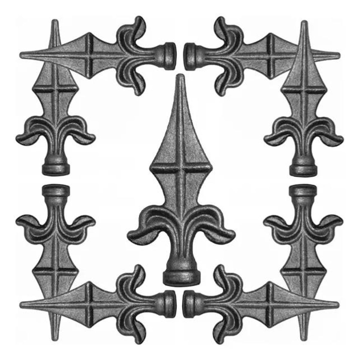 KUANGYE - Punta De Lanza Fierro Reja 10 Unidades. 1,2x11cm