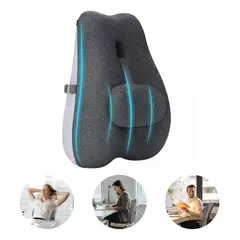 EVERSO - Cojin Soporte Espalda Corrector Lumbar Silla Auto Oficina