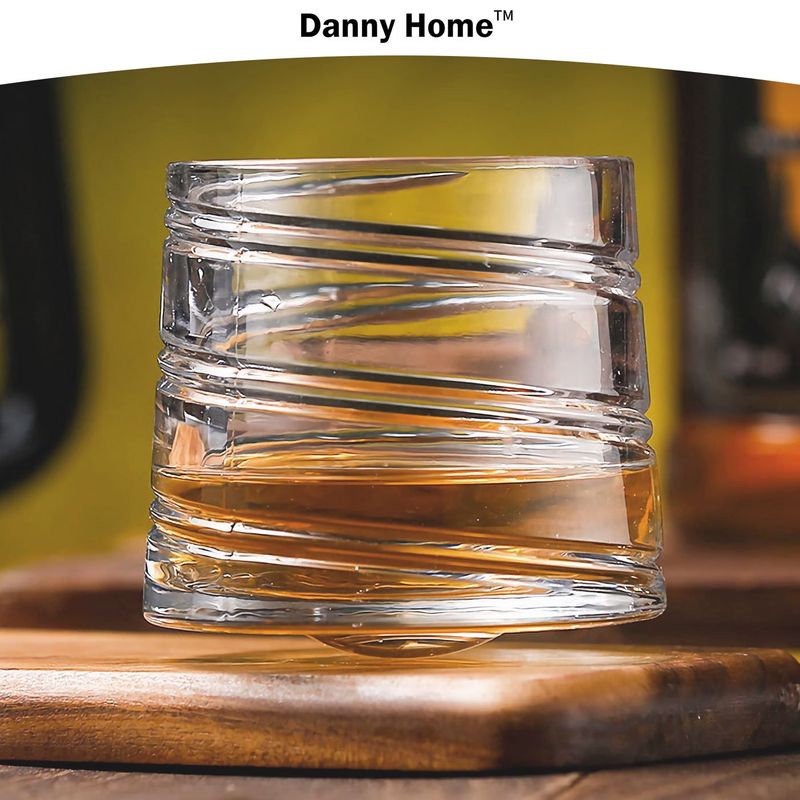 DANNY HOME - Set de 4 Vasos Tornado Giratorio de 320 ml