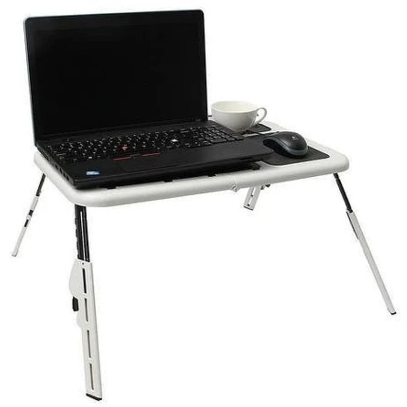 GENERICO - Mesa Ajustable Portatil Multiuso Laptop E-table Ventilador