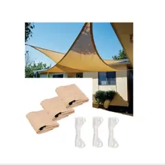 MUNDO MAGIA - Pack X3 Vela Sombra 5mx5m Toldos Malla Sombra Triangular