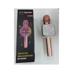 GENERICO - Micrófono Inalámbrico Usb Para Karaoke Con Bluetooth Y Luces