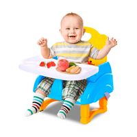 Silla De Bebe Para Comer Portatil Tipo Booster Azul