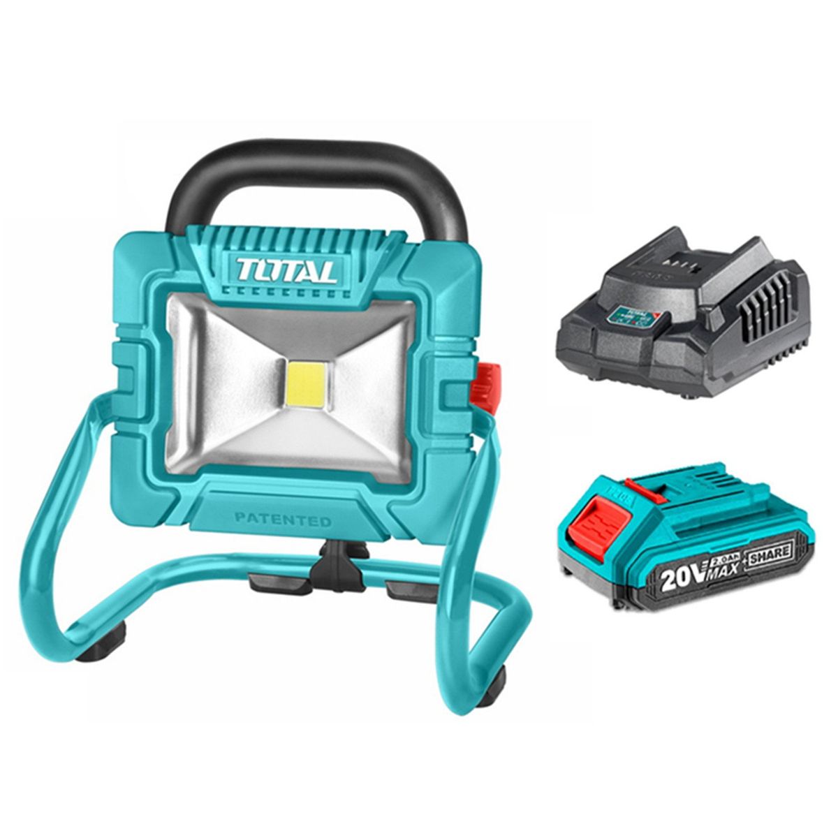 TOTAL TOOLS - Foco Led Portátil 20v Exterior Bat+ Cargador Total Twli20258