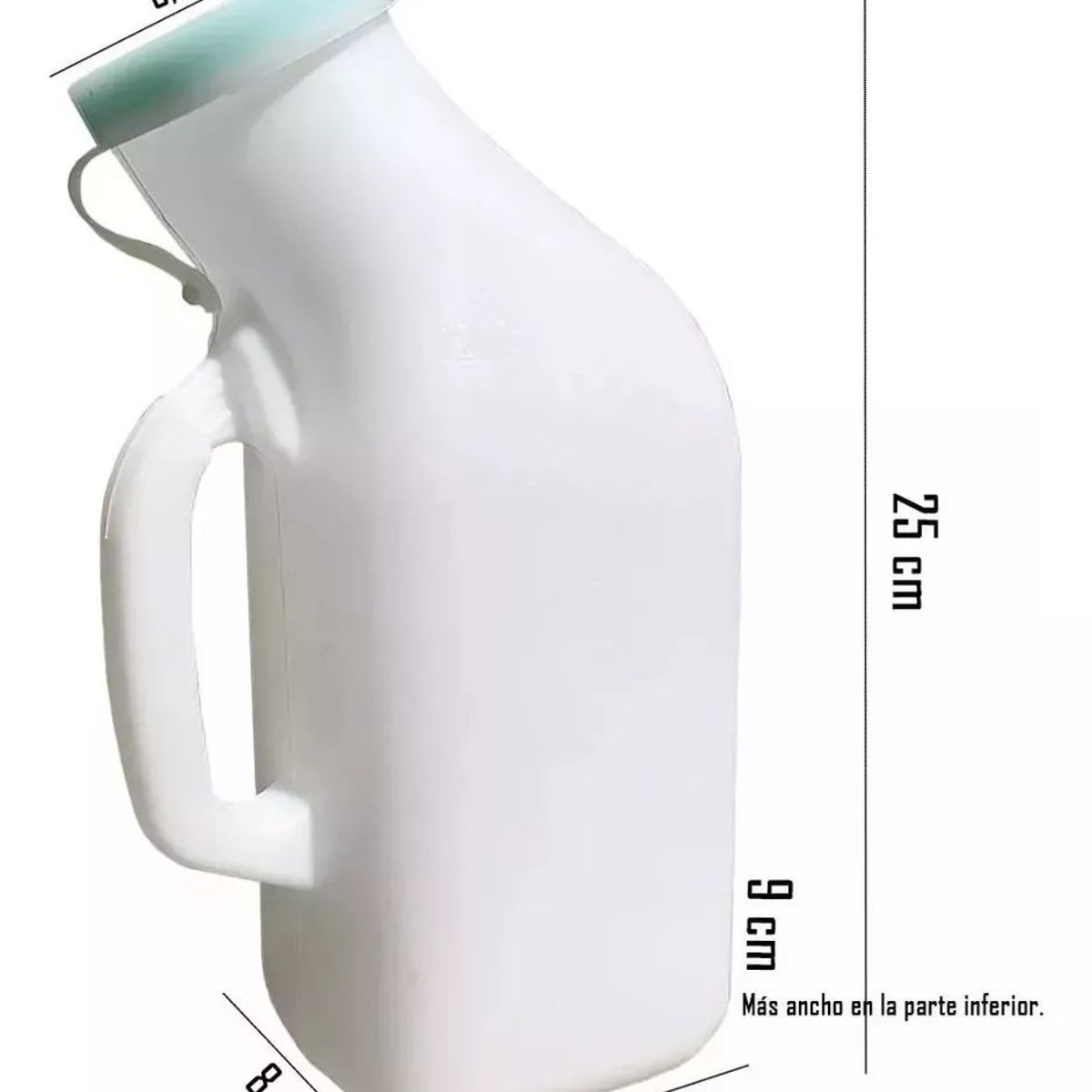 GENERICO - Pato Urinario Masculino Con Tapa Cuello Corto Portátil