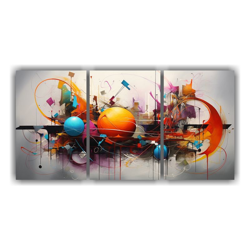 GENERICO - Cuadro De Abstracción Street Art Barato 240x120cm