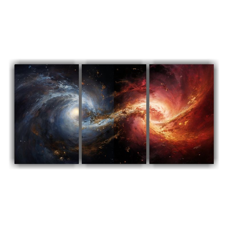 GENERICO - Cuadros Decoración Escenario Galaxia Lejana Visualizada En  240x120cm