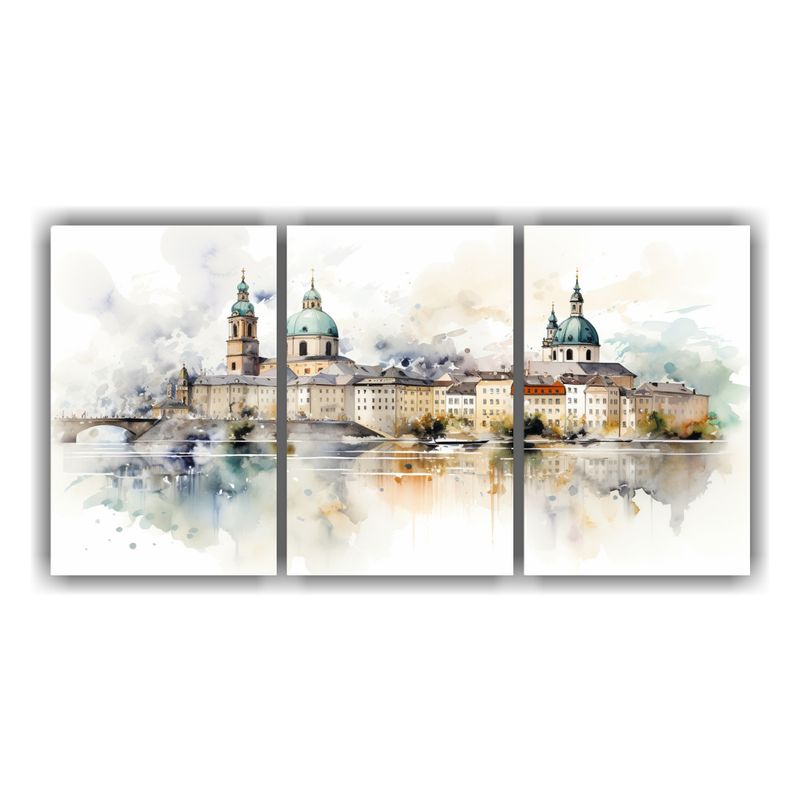 GENERICO - Pinturas Abstractas En Bastidor: Tres Telas De Fantasía De  240x120cm
