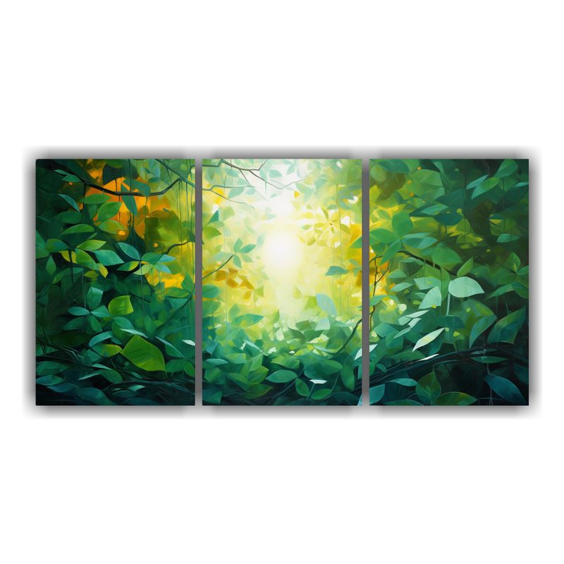 GENERICO - Pintura Abstracta De Un Dosel De Selva Equilibrado 240x120cm