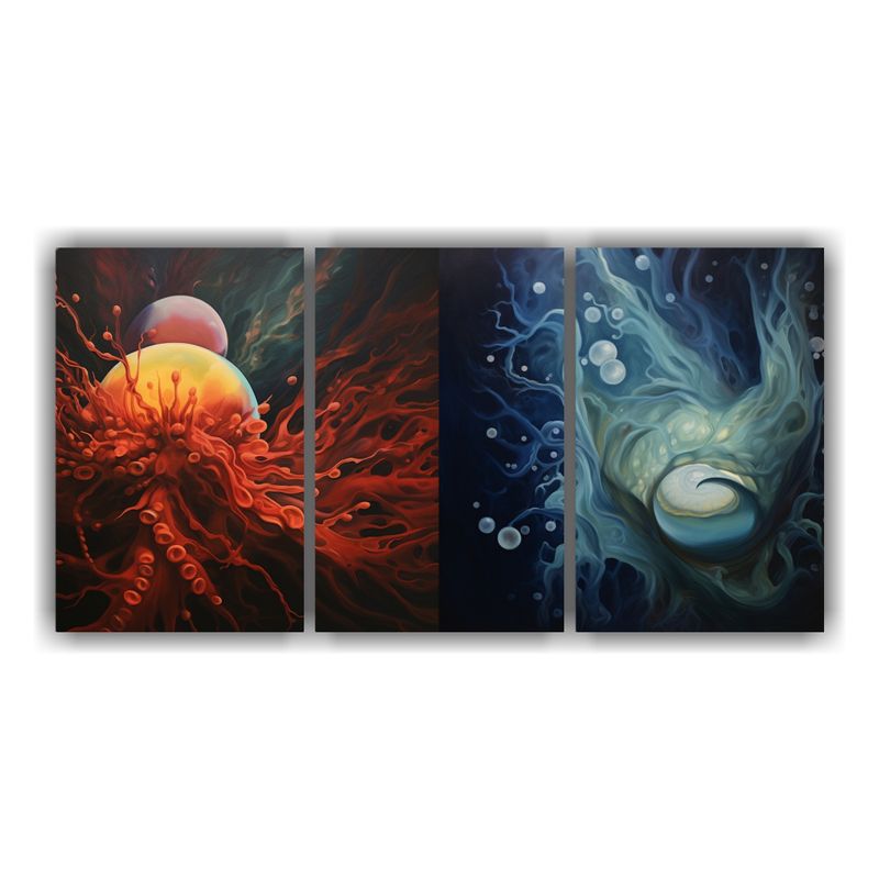 GENERICO - Pinturas Abstractas Modernas Del Océano Profundo 240x120cm