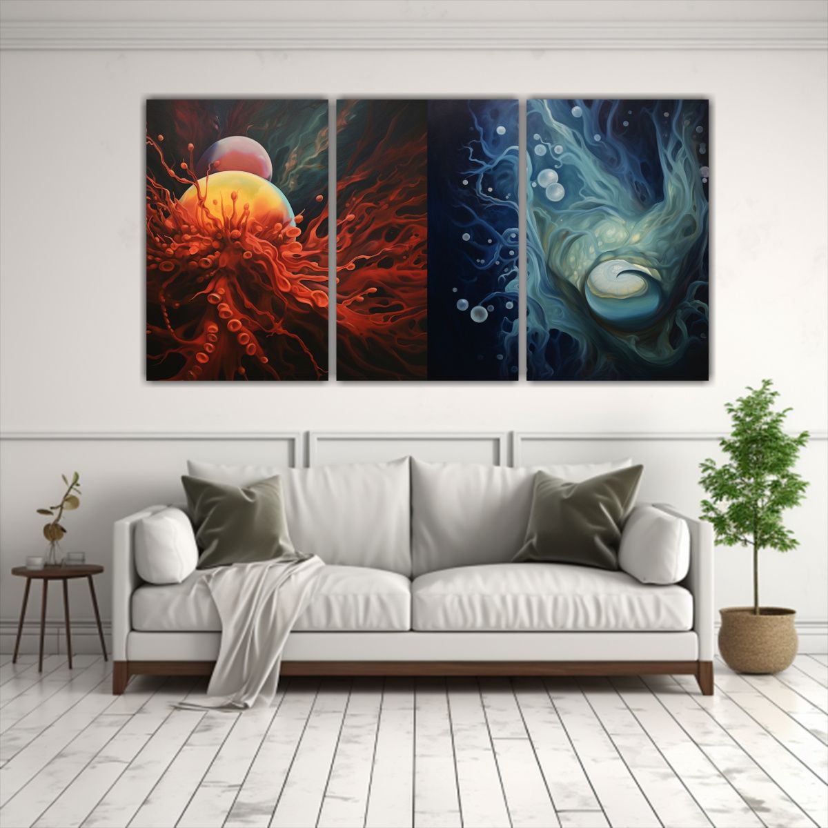 GENERICO - Pinturas Abstractas Modernas Del Océano Profundo 240x120cm