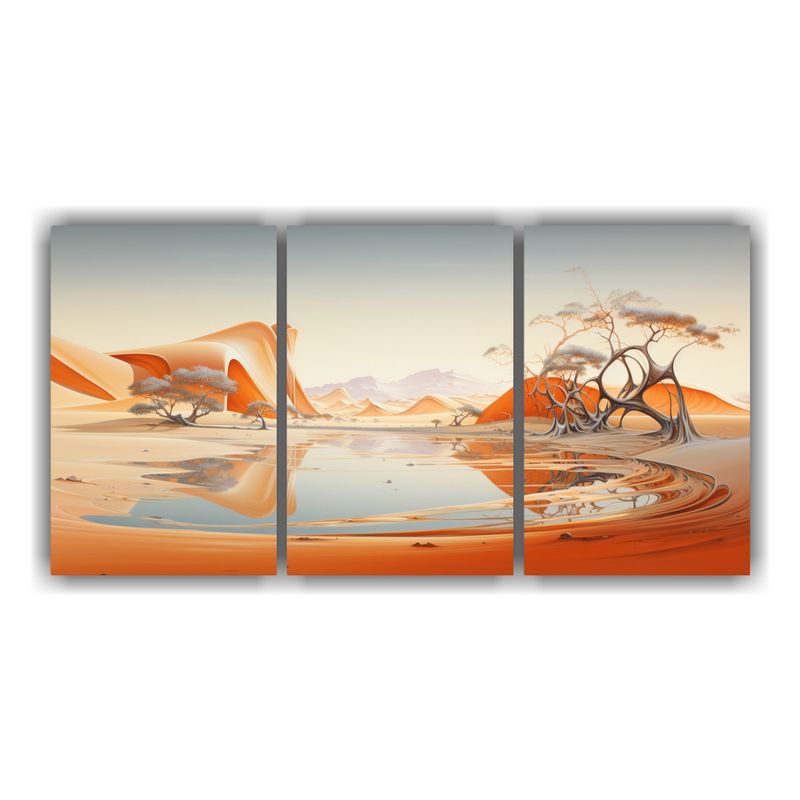 GENERICO - Pinturas Decorativas Abstractas De Tres Artes Con Inspiraci 240x120cm