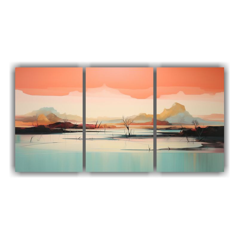 GENERICO - Artes De Pared Impreso Abstracto Al Amanecer 240x120cm