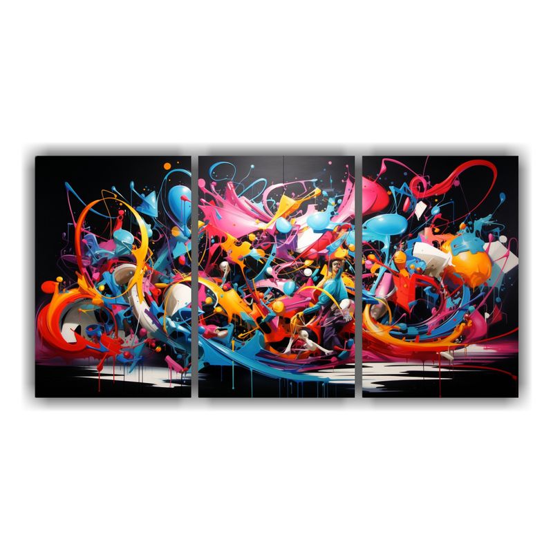 GENERICO - Pinturas Callejeras Abstractas Fusionadas Con Expresión Aud 240x120cm