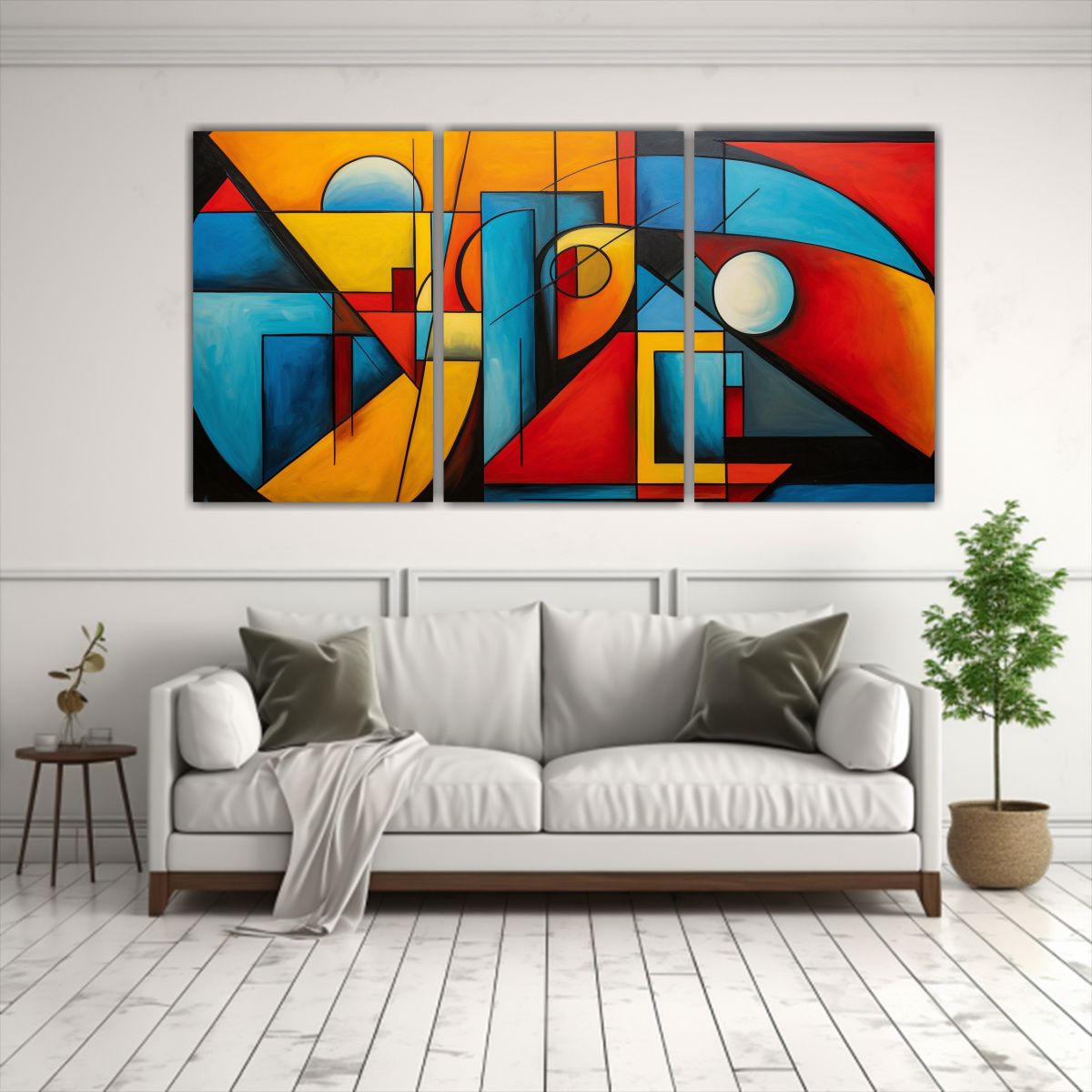 GENERICO - Cuadro Abstracto Resistente En Bastidor De Tela Expresión F 240x120cm