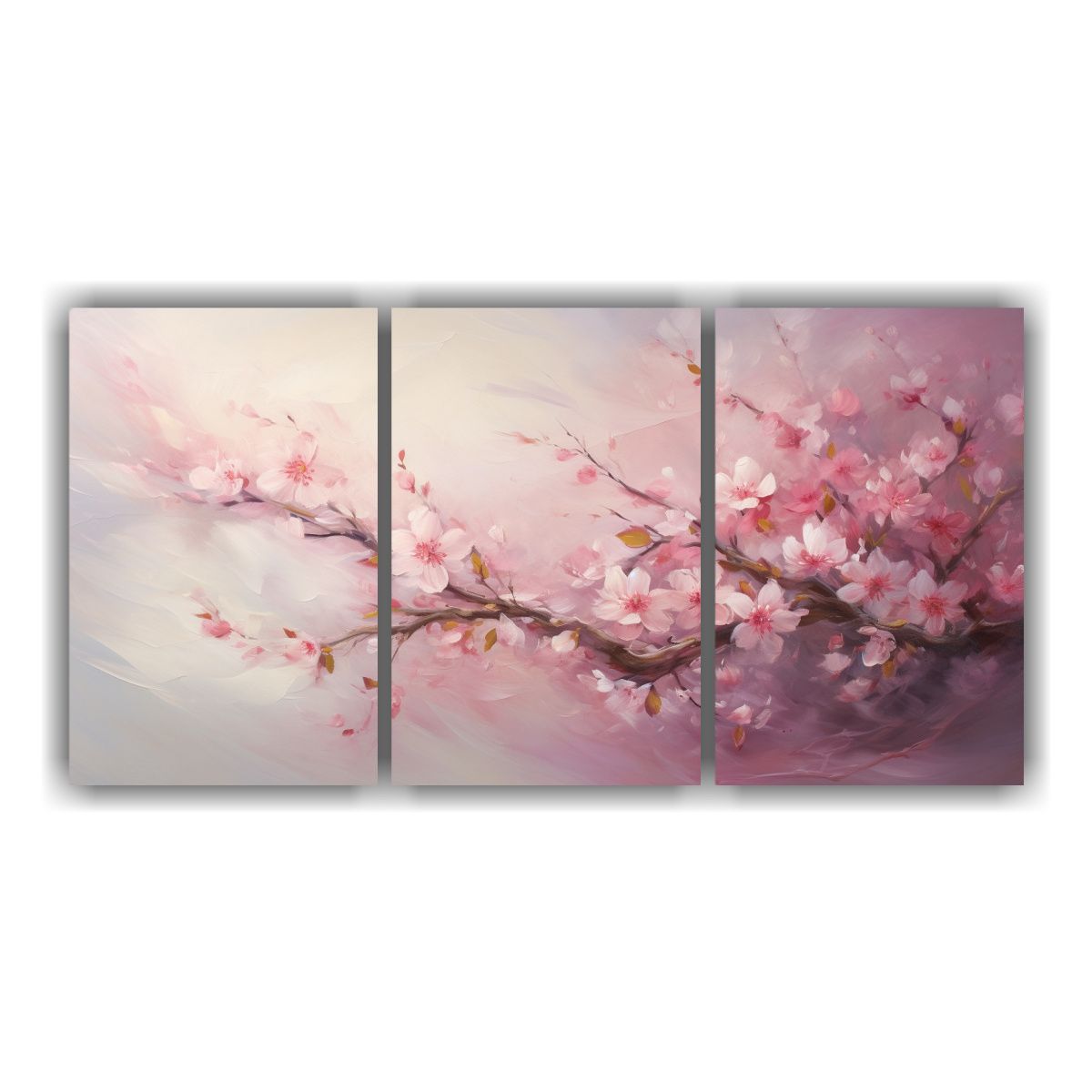 GENERICO - Pintura Decorativa De Tres Telas En Bastidor, Baile único D 240x120cm