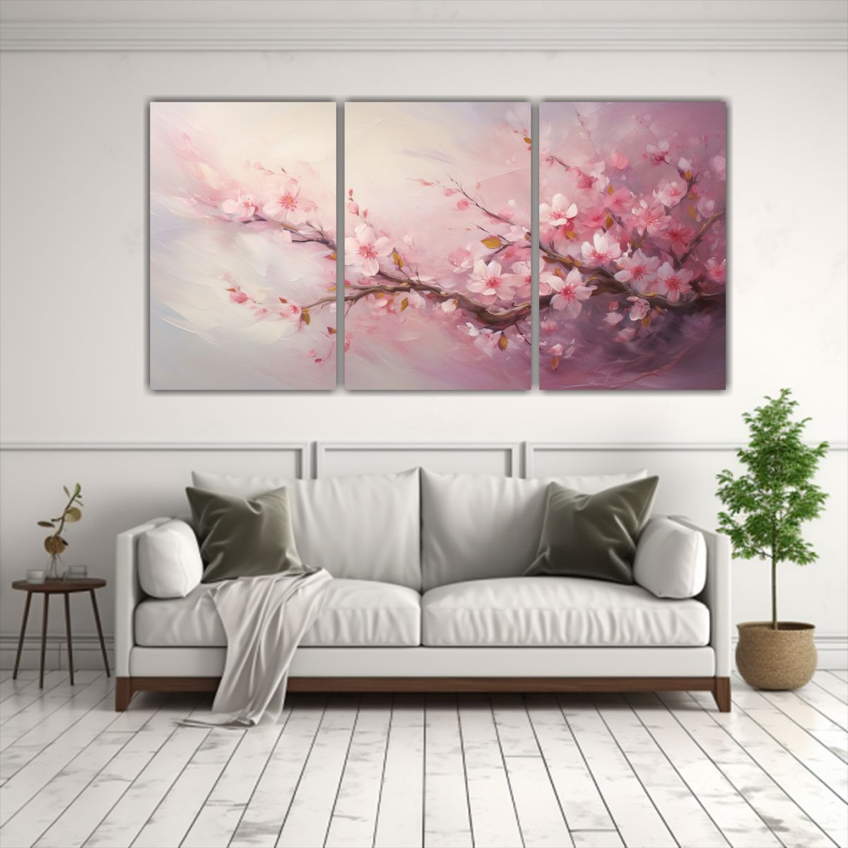 GENERICO - Pintura Decorativa De Tres Telas En Bastidor, Baile único D 240x120cm