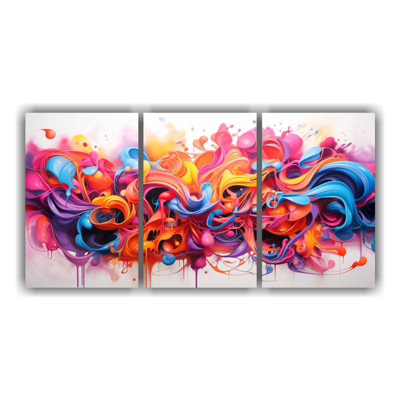 GENERICO - Pintura Decorativa Abstracta Inspirada En La Energía Del Ex 240x120cm