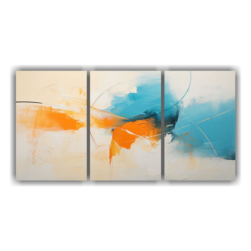 GENERICO - Pintura Abstracta En Acrílico Sobre Tabla Con Detalles Ultr 240x120cm