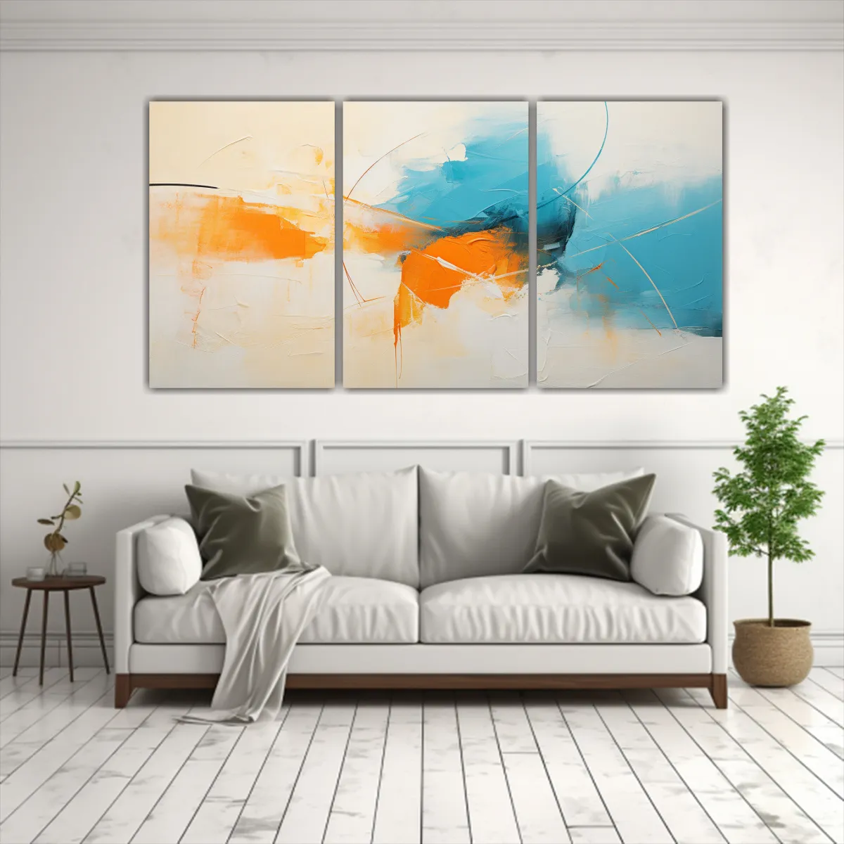 GENERICO - Pintura Abstracta En Acrílico Sobre Tabla Con Detalles Ultr 240x120cm
