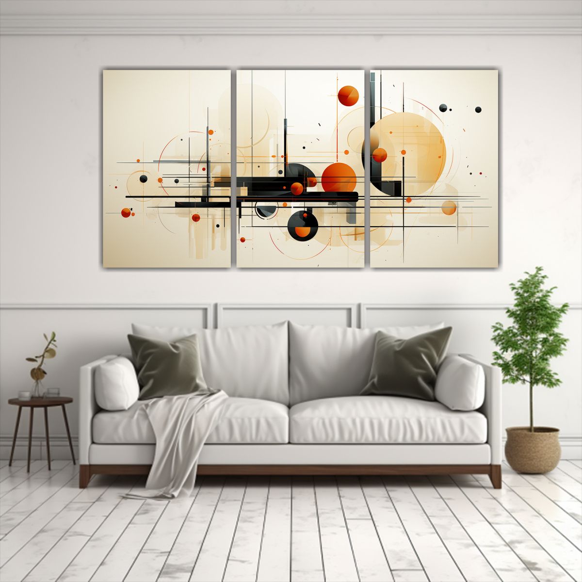 GENERICO - Conjunto 3 Telas En Bastidor Tela Sublimada Para Cuarto Esti 240x120cm