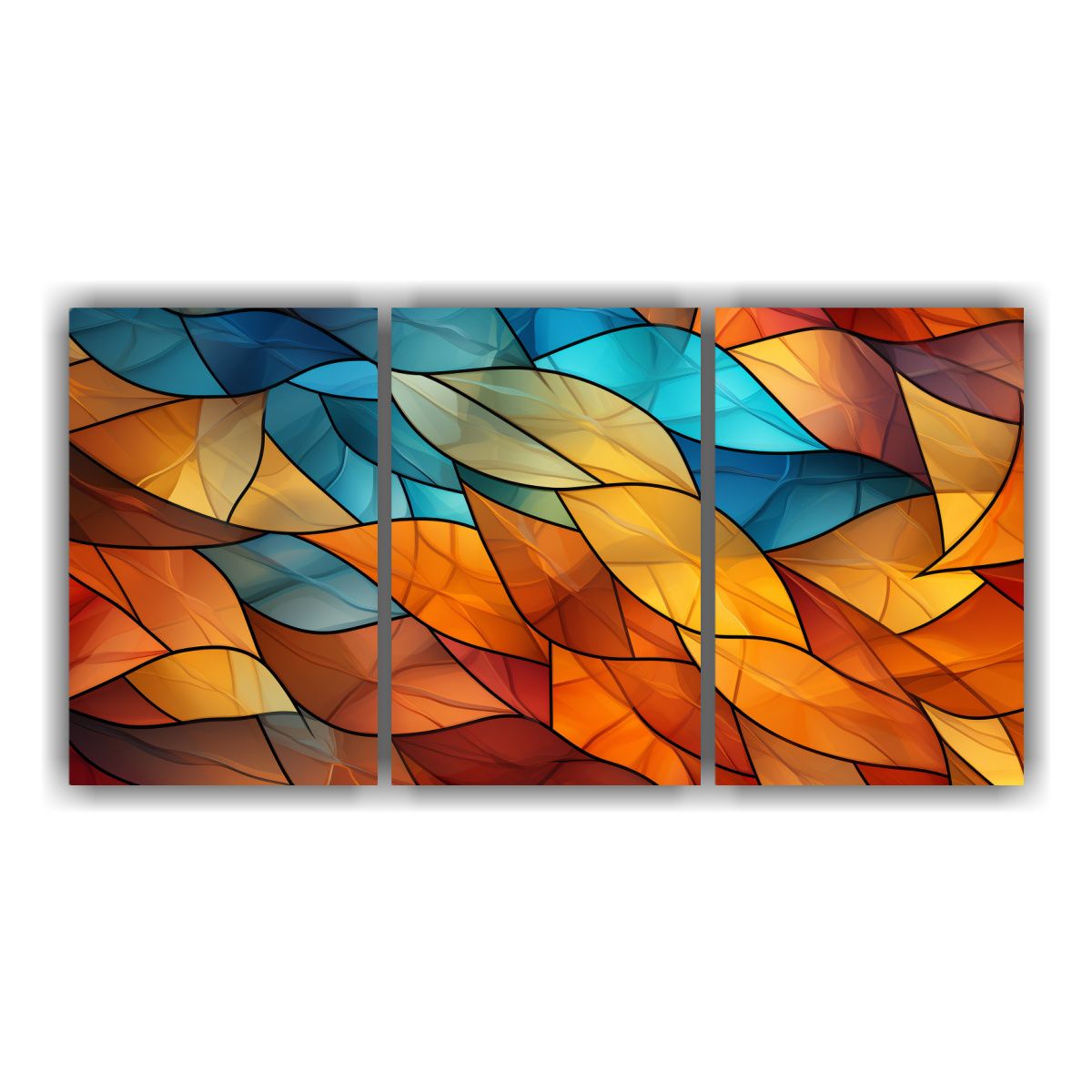 GENERICO - Conjunto De 3 Lienzos De Tela Vanguardia Poder Colores Otoñ 240x120cm