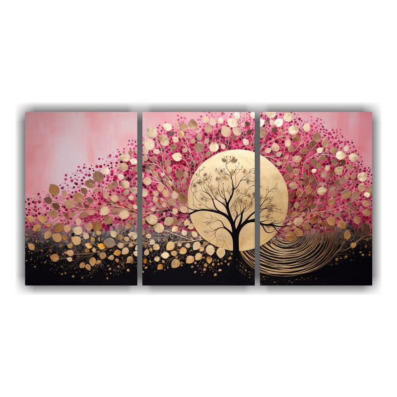 GENERICO - Conjunto 3 Lienzos Tela Decoración Detalles Intrincados ár 240x120cm