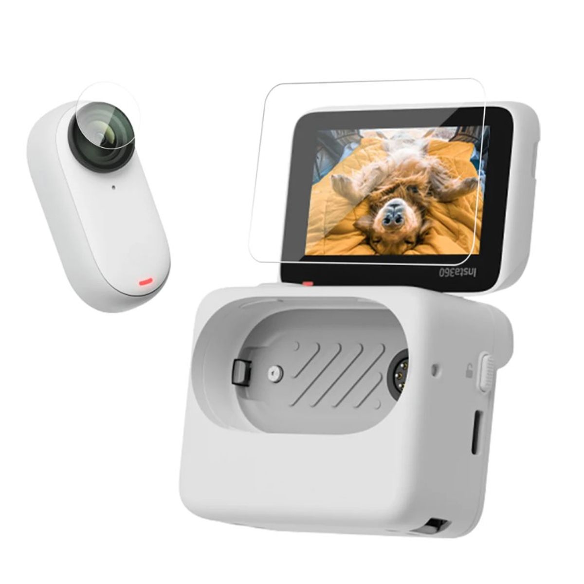 TELESIN - Lamina de Vidrio Templada para Insta360 GO 3 - Telesin