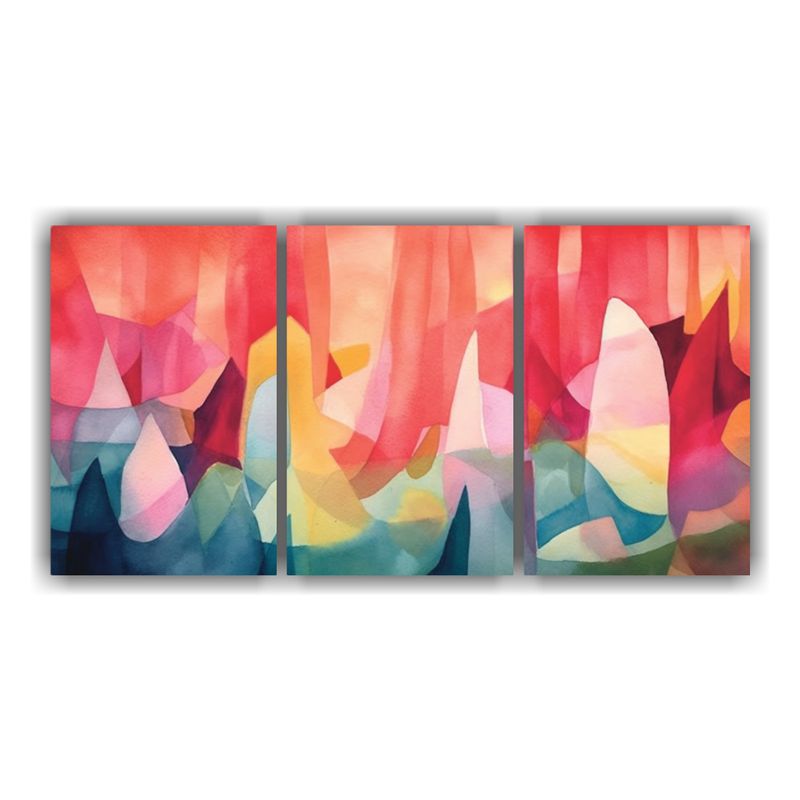 GENERICO - Pinturas Decorativas Con Diseño Simétrico En Acuarela Y Fo 240x120cm