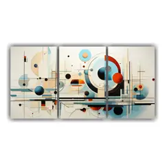 GENERICO - Pintura Abstracta Estilo Vasily Kandinsky Para Decoración D 240x120cm