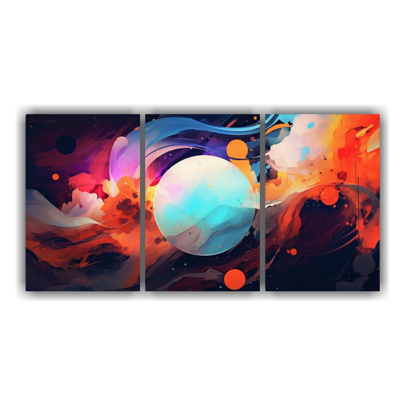 GENERICO - Conjunto De 3 Lienzos De Tela Con Tema Inspiración Abstract 240x120cm