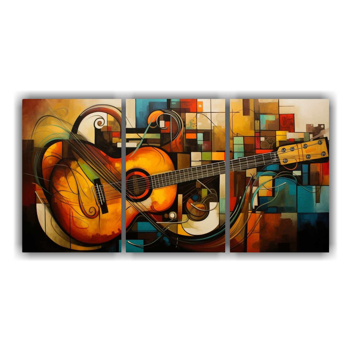 GENERICO - Pinturas Abstractas Inspiración Cultural Para Decorar Guita 240x120cm