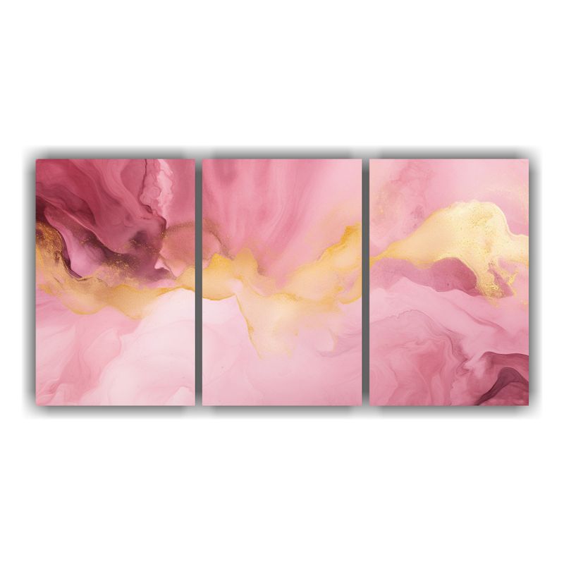 GENERICO - Fondos Abstractos De Mármol Rosa Y Dorado En Alta Resoluci 240x120cm