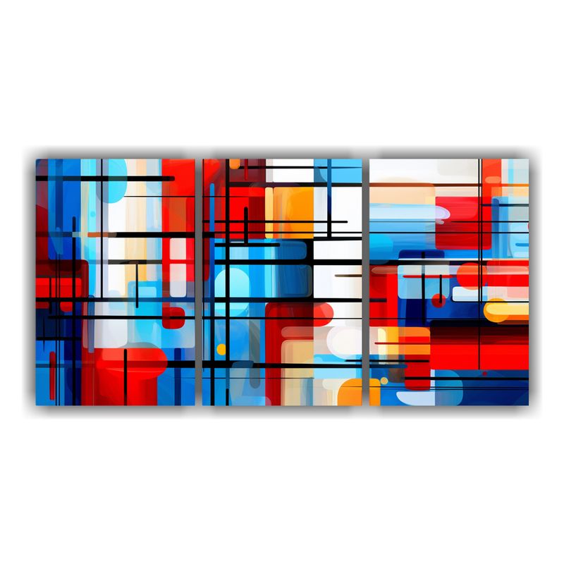 GENERICO - Pintura Abstracta Con Textura Y Colores Vibrantes Para Sala 240x120cm