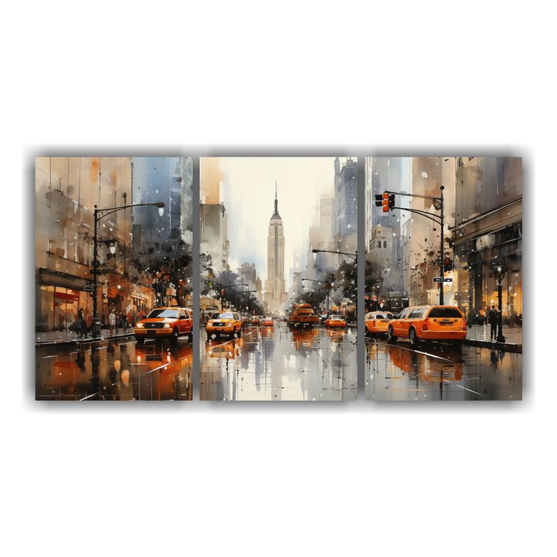 GENERICO - Composiciones Cuadro Mágico Pinturas De Nueva York Estilo G 240x120cm