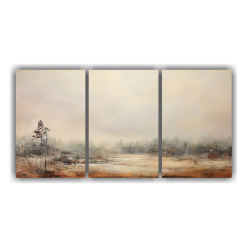 GENERICO - Conjunto De 3 Cuadros Tema Reflejo Con Técnica De óleo Y C 240x120cm