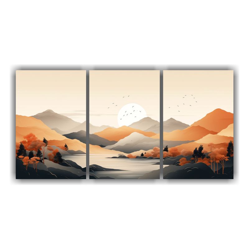 GENERICO - Pinturas De Paisaje De Montaña Para Cuarto Con Estilo Elega 240x120cm