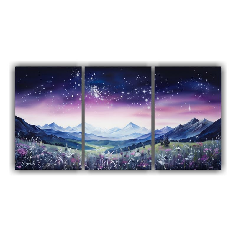 GENERICO - Paisaje De Montañas Con Estilo Elegante De Líneas Finas Se 240x120cm