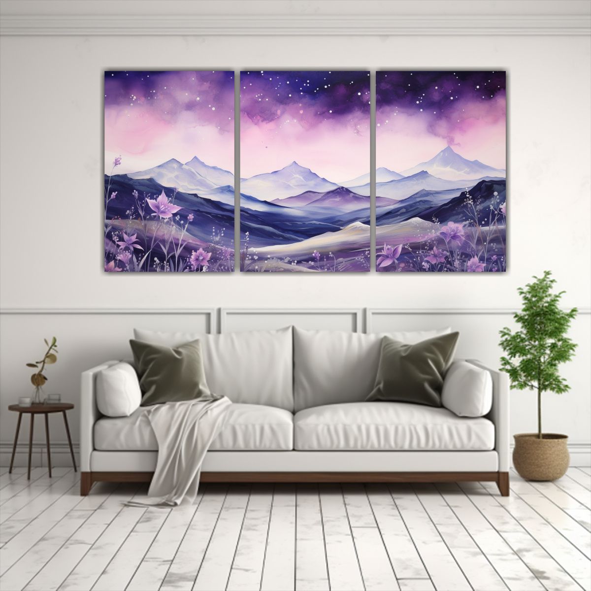 GENERICO - Cuadros Abstracto Adorno Paisaje De Montaña Con Estilo Eleg 240x120cm