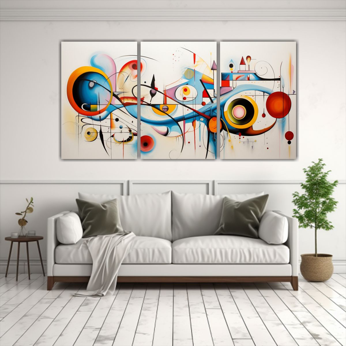 GENERICO - Cuadros Impresos Gama De Colores Mar Abstracto Pintura 240x120cm