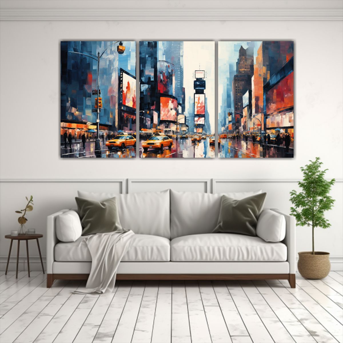 GENERICO - Paisaje Urbano De Manhattan En Times Square En La Pared 240x120cm