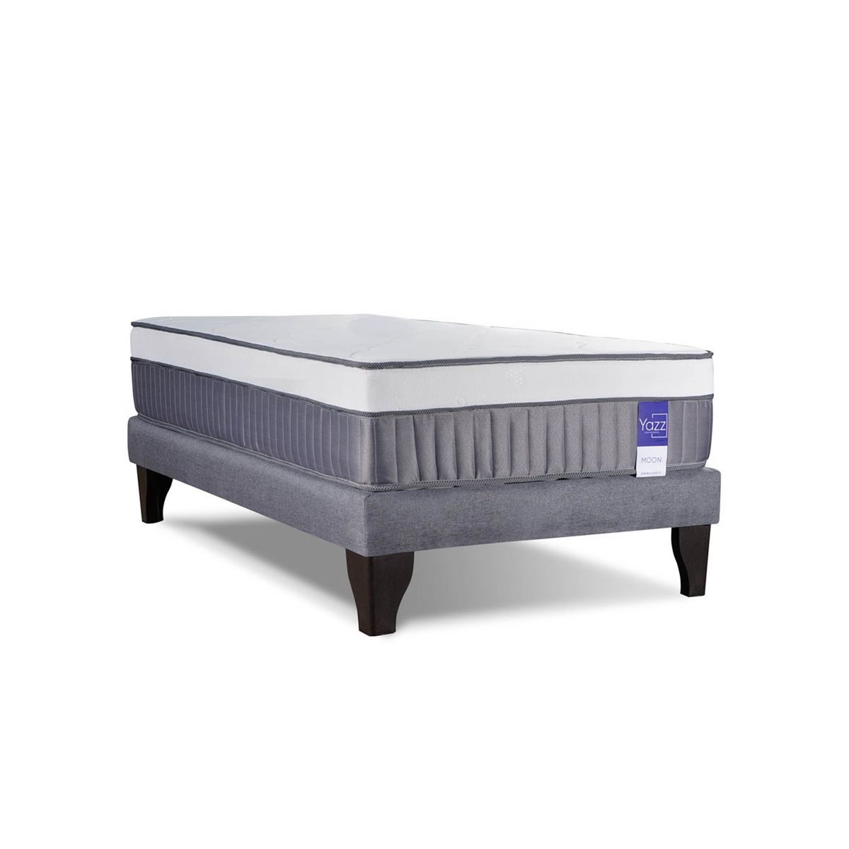 YAZZ - Cama Europea 1.5 Plaza y Media Moon Yazz Resortes