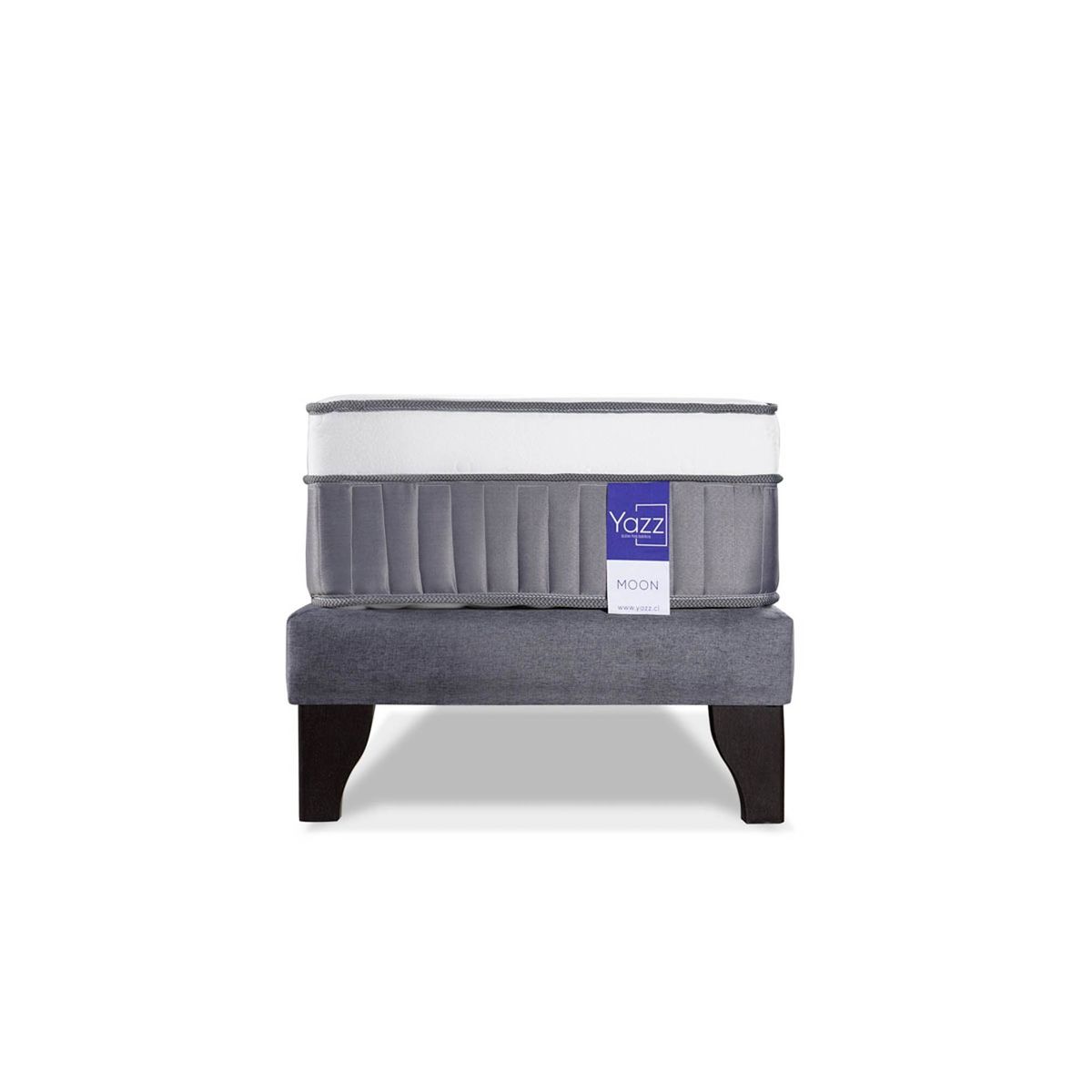 YAZZ - Cama Europea 1.5 Plaza y Media Moon Yazz Resortes
