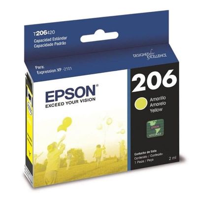 Epson Cartucho De Tinta T206 2Ml Pág. 200 Amarillo